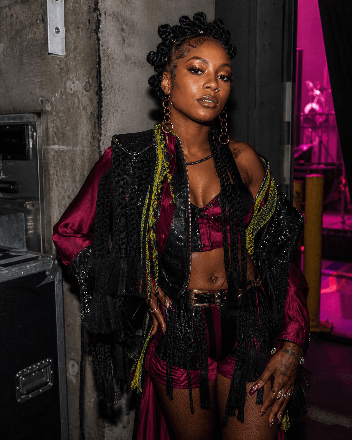 Fictional independent rap artist backstage before a performance